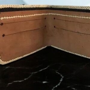 Billeteras de Cuero Clasica con Costura de Borde